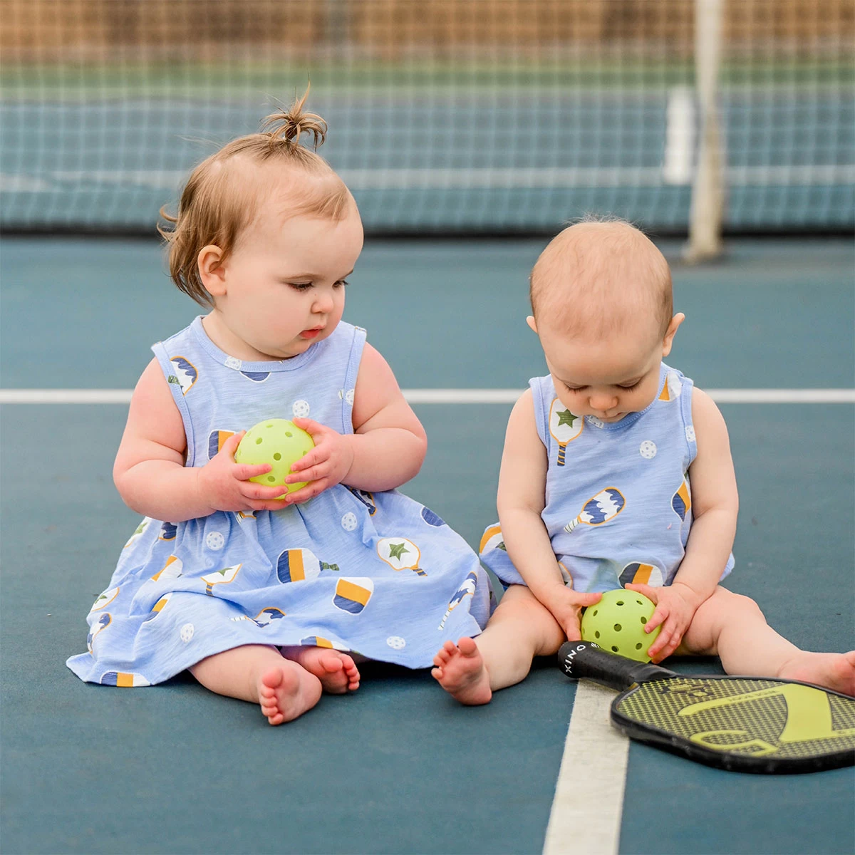 Tank Dress - Pickleball Print - Periwinkle 3 Tank Dress - Pickleball Print - Periwinkle – Bild 3