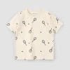 Tennis Racquet Print On Birch T-Shirt
