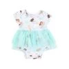 Twirly Short-Sleeve Tutu Bodysuit Dress - Magical Mermaids (12-18mo)