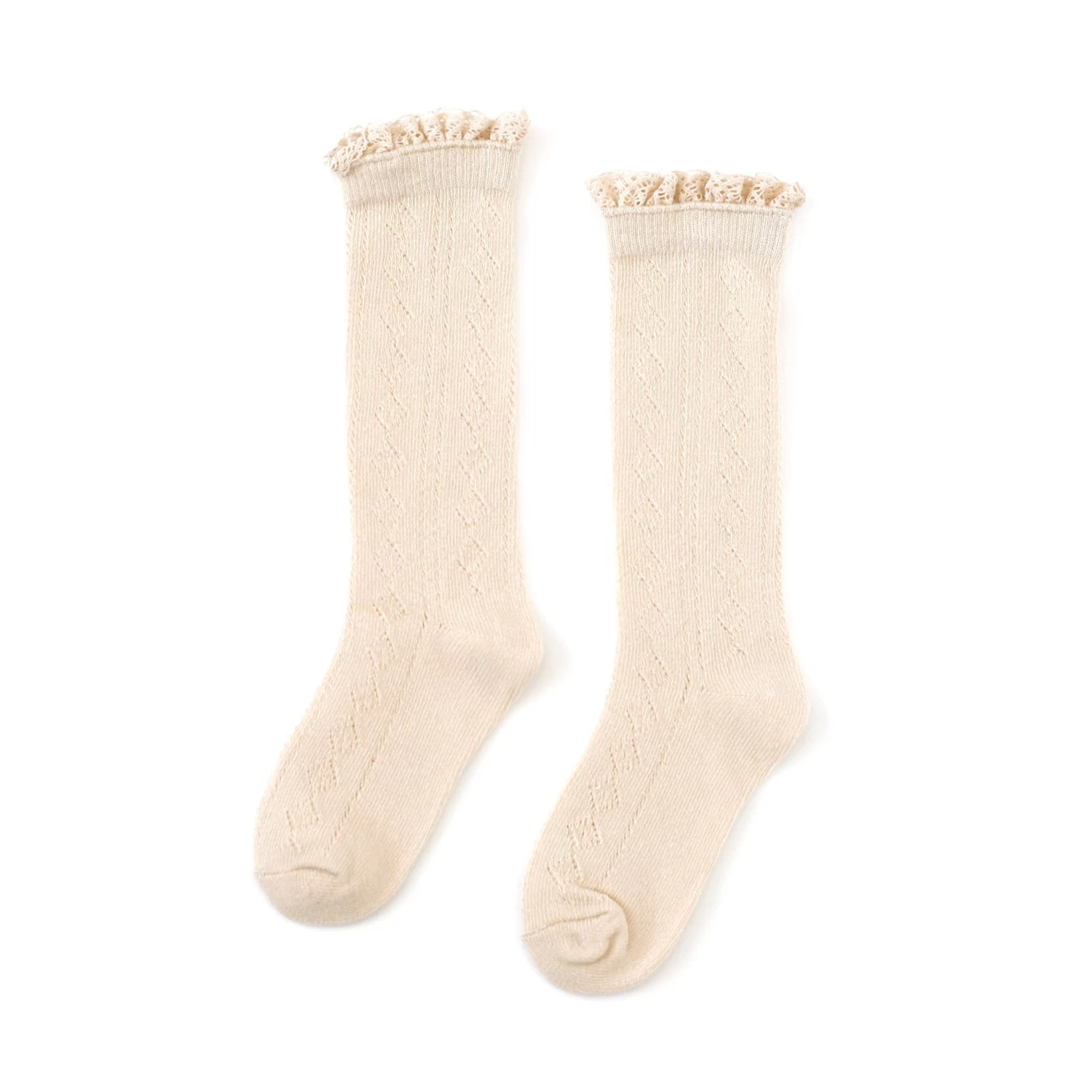 Vanilla Fancy Lace Top Knee Highs 1 Vanilla Fancy Lace Top Knee Highs