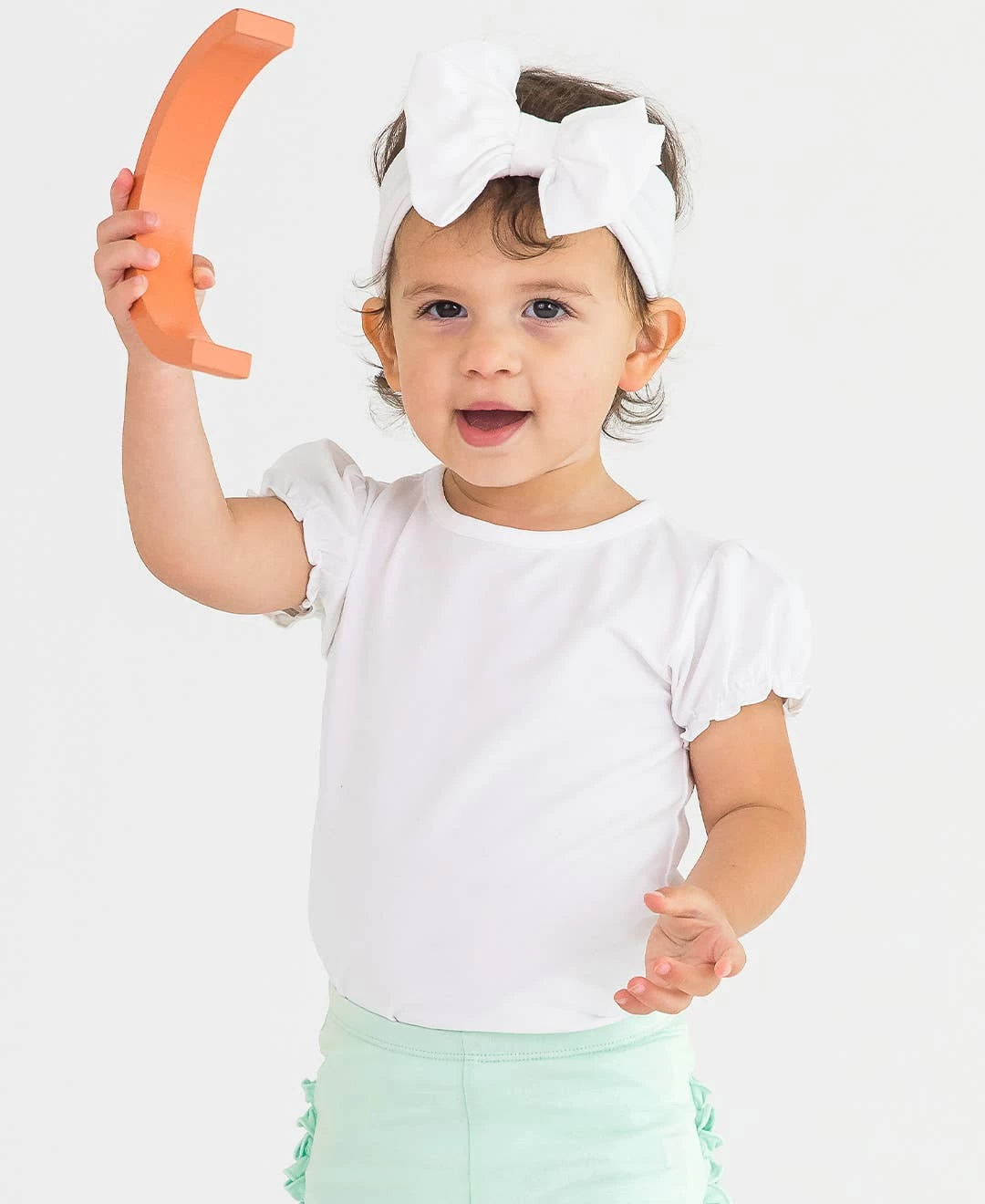 White Knit Puff Short Sleeve Bodysuit 5 White Knit Puff Short Sleeve Bodysuit – Bild 5