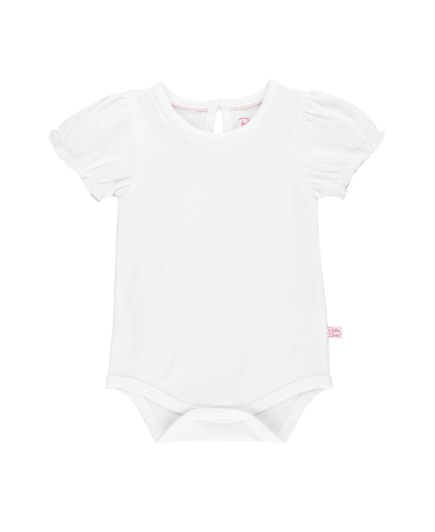 White Knit Puff Short Sleeve Bodysuit 1 White Knit Puff Short Sleeve Bodysuit