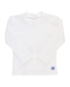 White Long Sleeve Rash Guard (0-3 Mo, 12-18 Mo.)